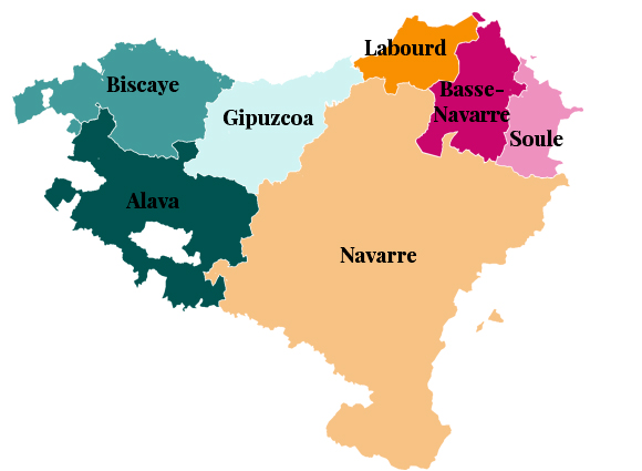 provinces du pays basque