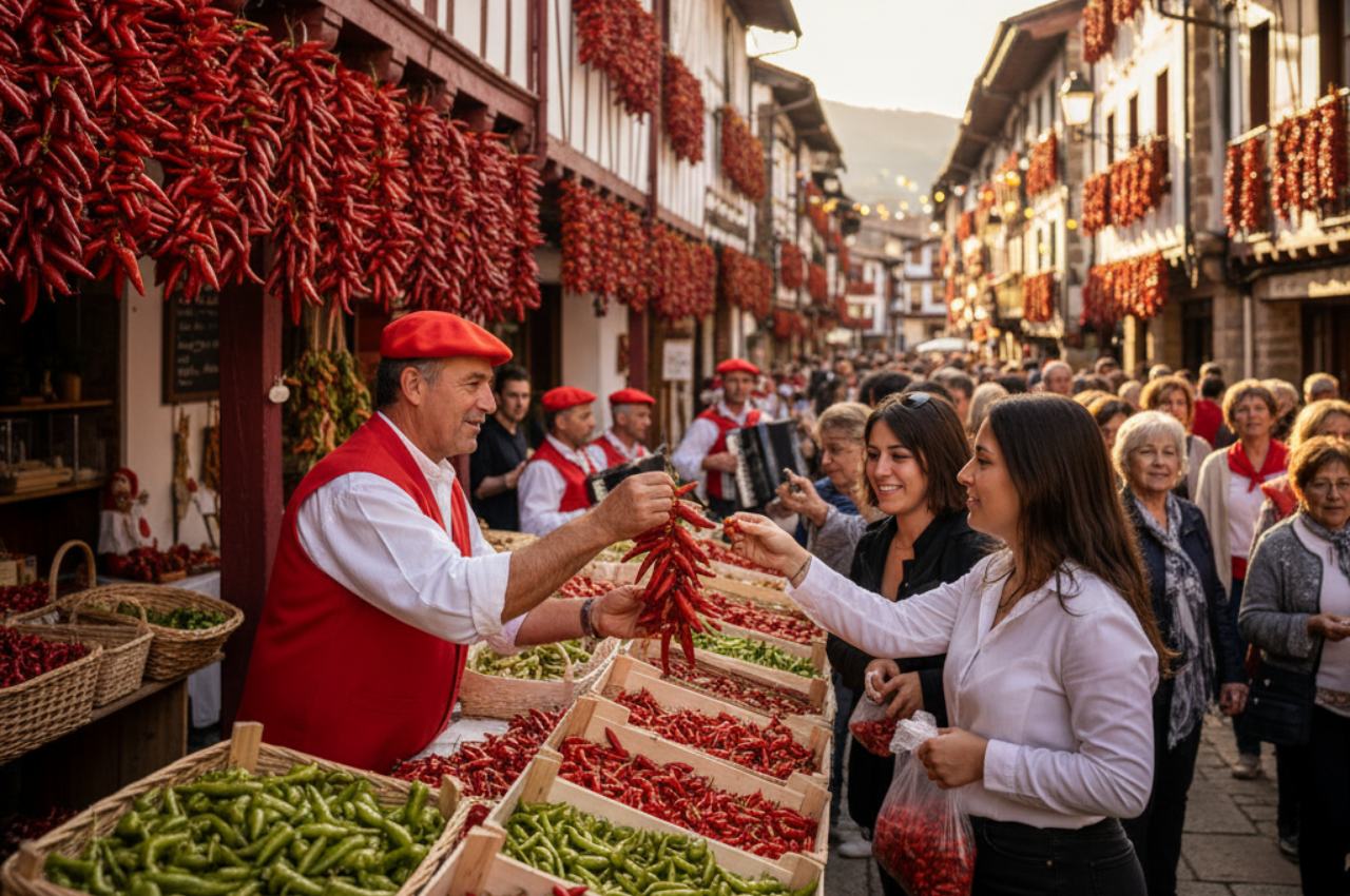 La fête du piment d’Espelette : un week-end piquant au cœur du Pays basque !